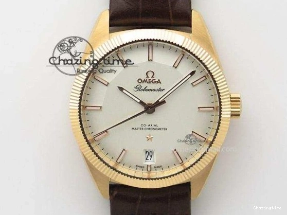 0217 Tailored Planet Ocean Master Chronometer SS OM 1:1 Best Edition Black Dial On Leather Strap A 8173